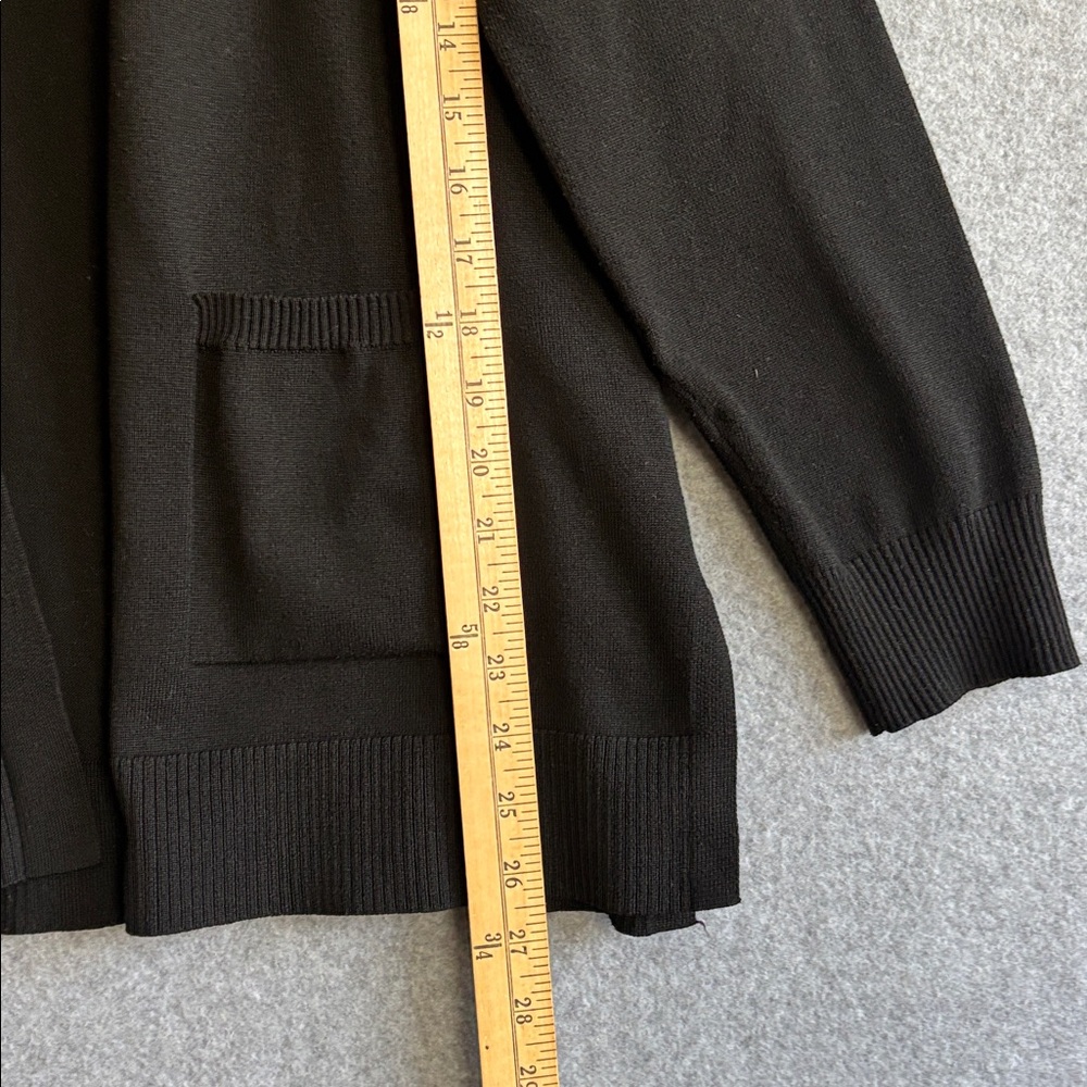 Time and Tru Knit Open Front Sweater M Black - Picture 4 of 8